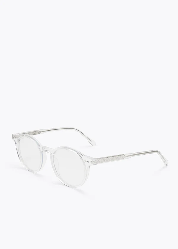 Lunettes de Soleil Glassie Ronde Transparente