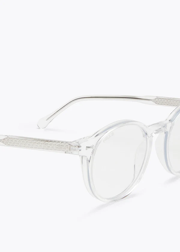 Lunettes de Soleil Glassie Ronde Transparente