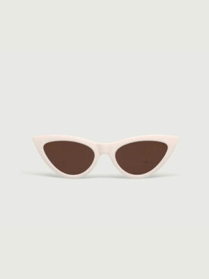Lunettes de Soleil "Cat-Eye White"