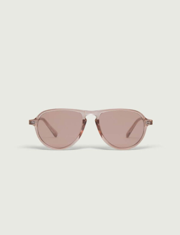 Lunettes de soleil à monture ronde - Glassie Rose Aviator